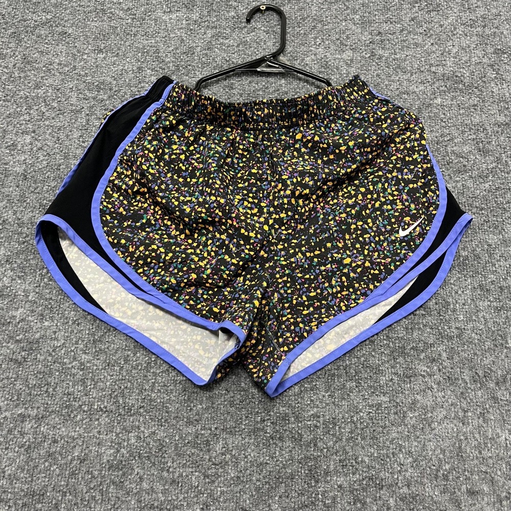 Nike Running Shorts Womens Size S Multicolor Paint Splatter Dri-Fit Athletic